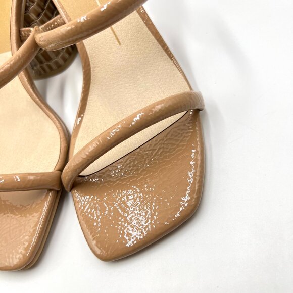 Dolce Vita Womens Size 8.5 Brown Croc Gator Heel Minimalist Sandals Heels - Picture 5 of 14